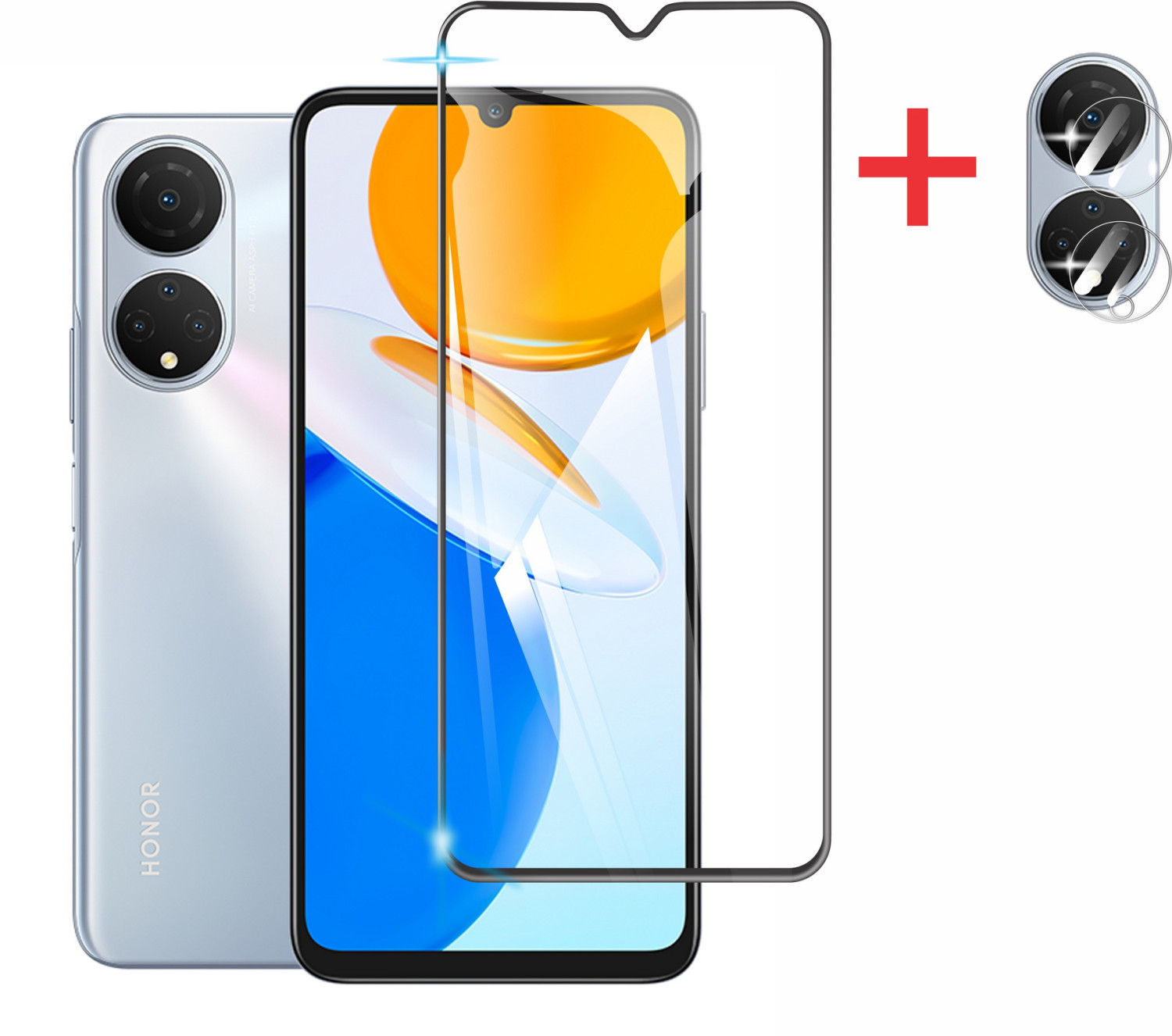 Combo Cristal Templado Para Honor X7 X8 X9 Etc + Mica Camara