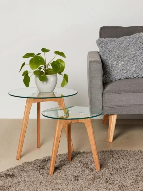 Mesa Para Decorar Hogar De Vidrio Minimalistas